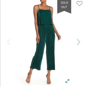 Green plisse jumpsuit